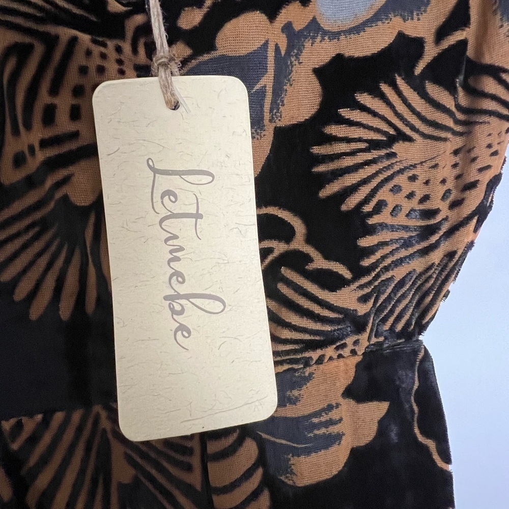 Anthropologie Let‎ Me Be Burnout Velvet Cutout Maxi Dress NWT - Picture 11 of 12